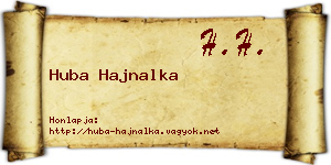 Huba Hajnalka névjegykártya