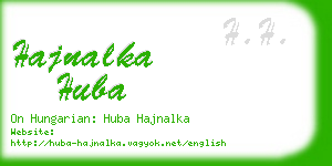 hajnalka huba business card